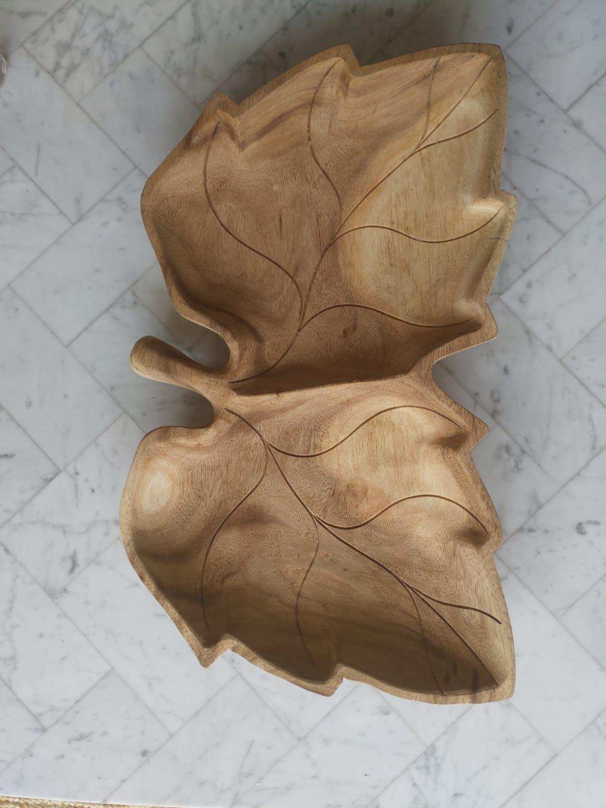 Zwijgend Korting Parana rivier Decoratie schaal in bladvorm suar hout suna - SDB Living - Kijk snel!