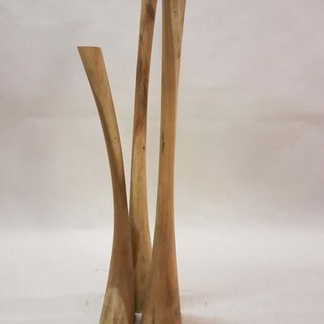 Luxe kaarsenstandaard suar hout set 3 stuks XL