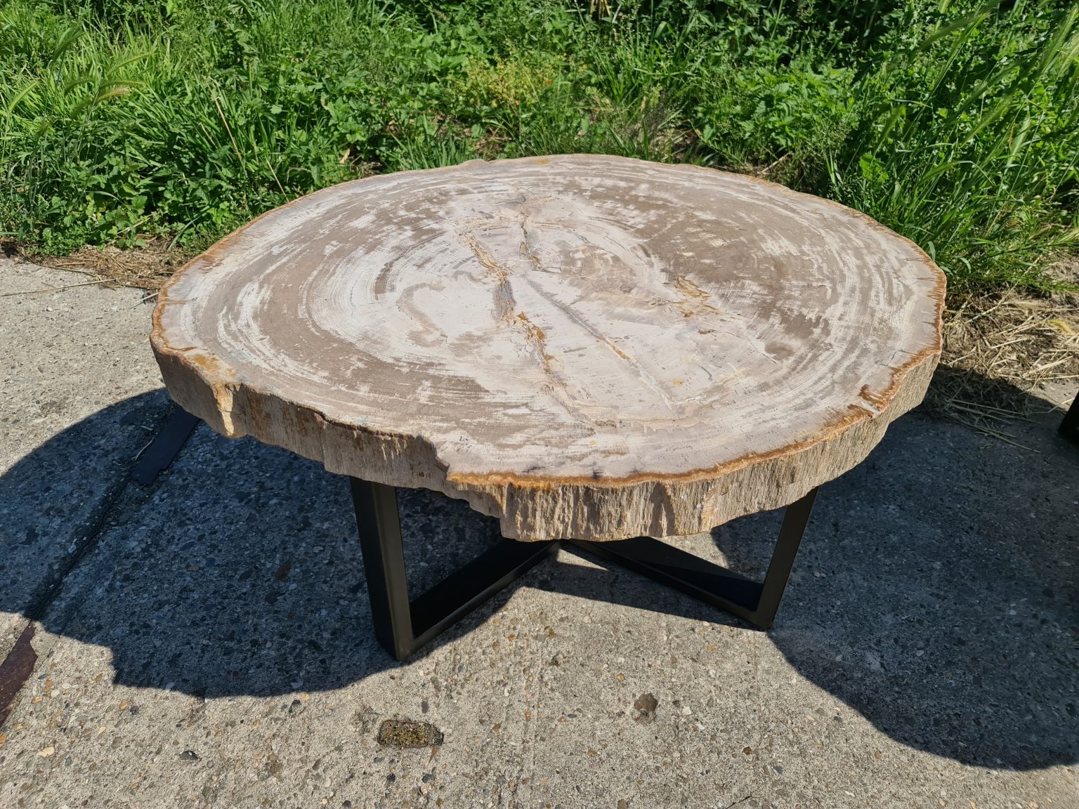 versteend hout salontafel